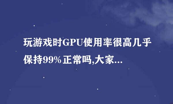 玩游戏时GPU使用率很高几乎保持99%正常吗,大家的使用率怎么样