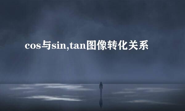 cos与sin,tan图像转化关系