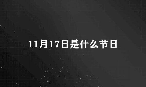 11月17日是什么节日