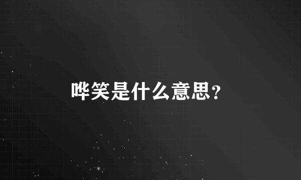 哗笑是什么意思？