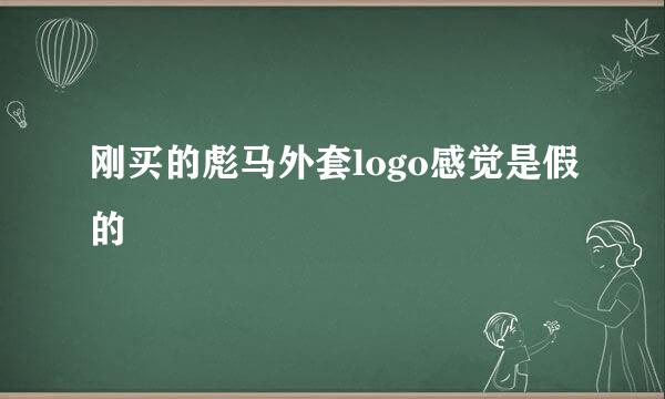 刚买的彪马外套logo感觉是假的