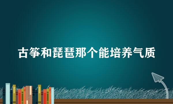 古筝和琵琶那个能培养气质