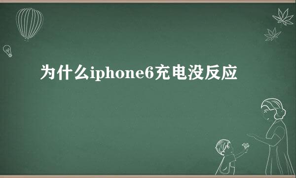 为什么iphone6充电没反应