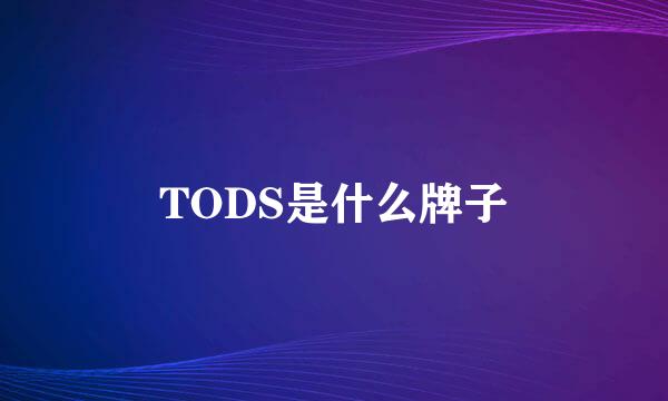 TODS是什么牌子