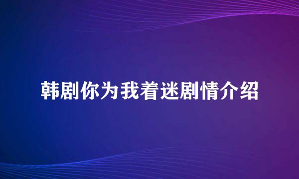 韩剧你为我着迷剧情介绍