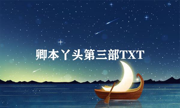 卿本丫头第三部TXT