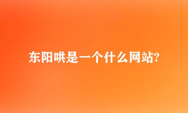 东阳哄是一个什么网站?