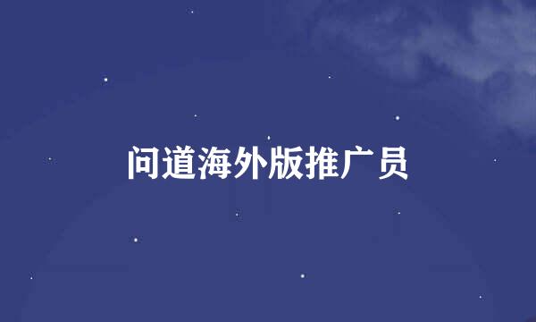 问道海外版推广员