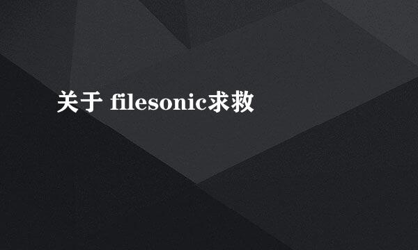 关于 filesonic求救