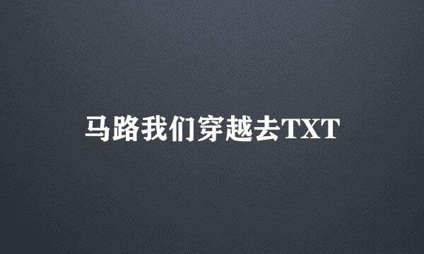 马路我们穿越去TXT