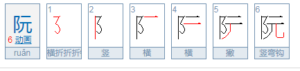 阮怎么读？