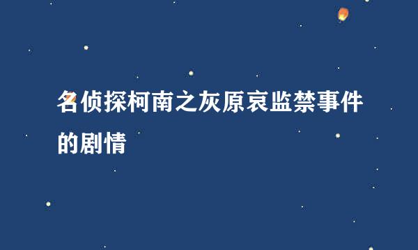 名侦探柯南之灰原哀监禁事件的剧情