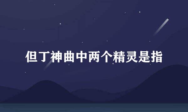 但丁神曲中两个精灵是指