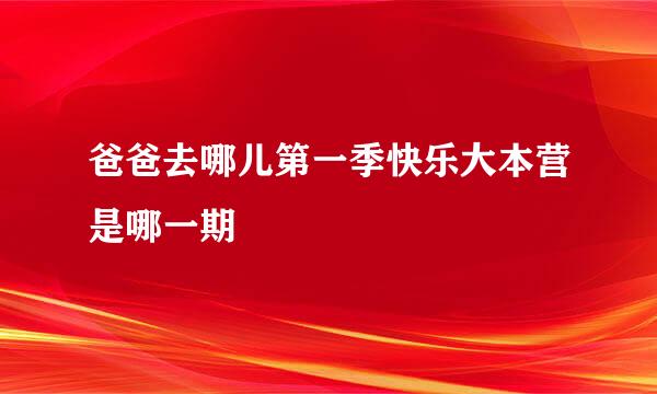 爸爸去哪儿第一季快乐大本营是哪一期