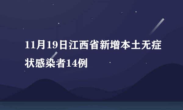 11月19日江西省新增本土无症状感染者14例