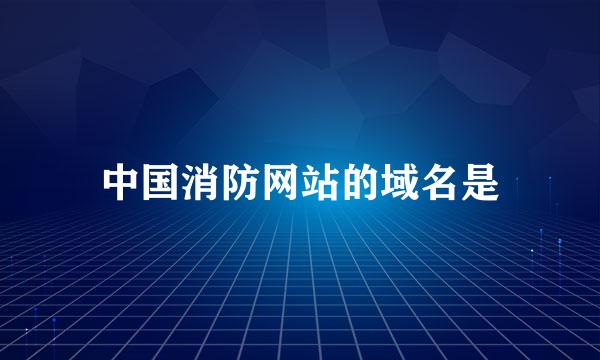 中国消防网站的域名是