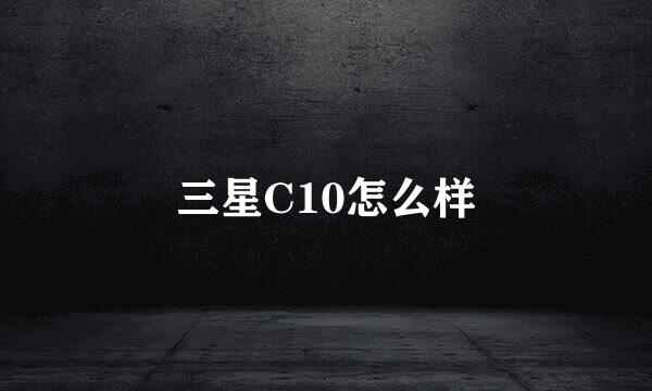 三星C10怎么样