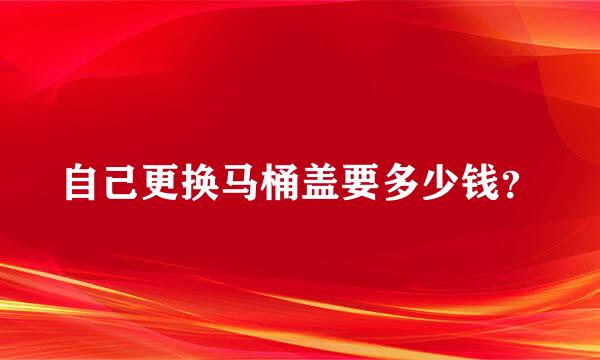 自己更换马桶盖要多少钱？