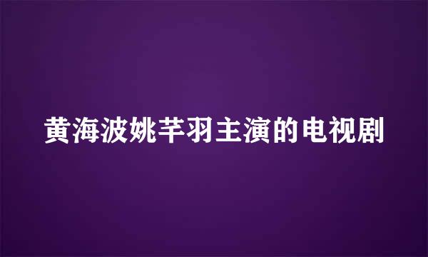 黄海波姚芊羽主演的电视剧