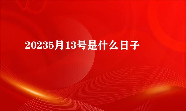 20235月13号是什么日子