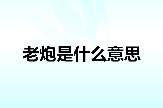 老炮是啥意思