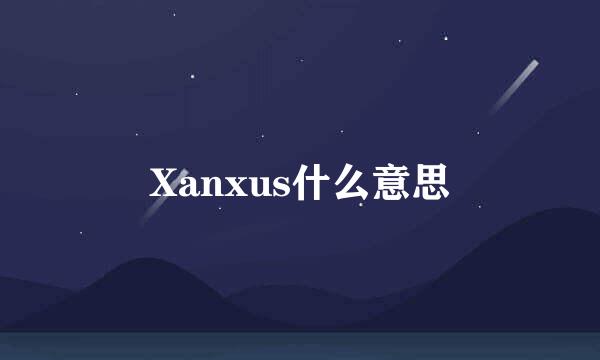 Xanxus什么意思