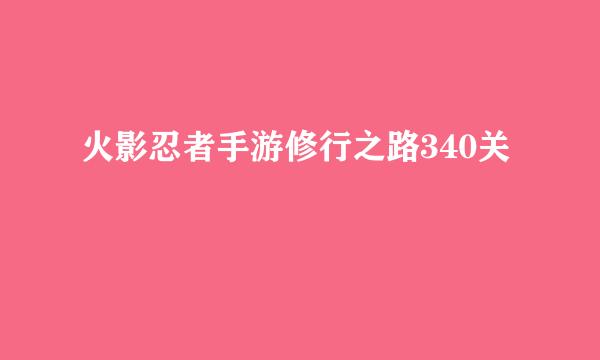 火影忍者手游修行之路340关