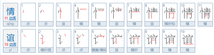 情谊的拼音