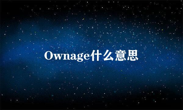 Ownage什么意思