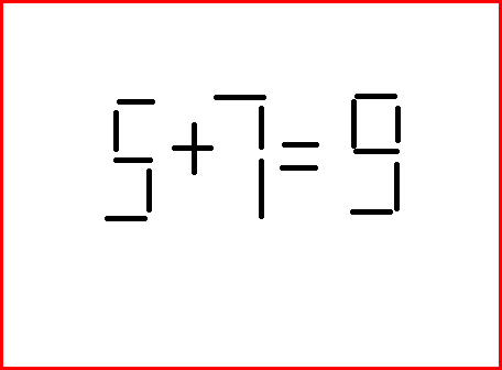 5十7=9移动一根正确答案是什么？