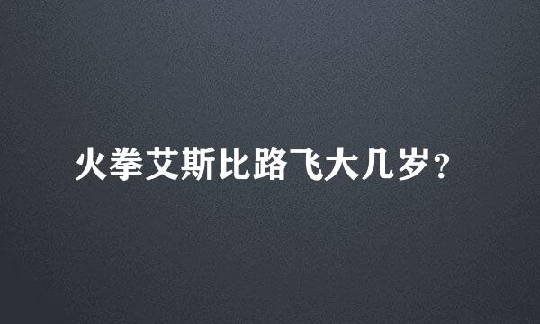 火拳艾斯比路飞大几岁？