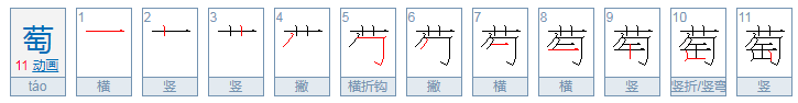 萄的组词有哪些呢