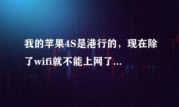 我的苹果4S是港行的，现在除了wifi就不能上网了，要怎么设置？