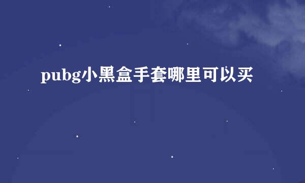 pubg小黑盒手套哪里可以买