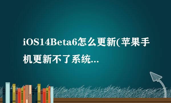 iOS14Beta6怎么更新(苹果手机更新不了系统ios13？)