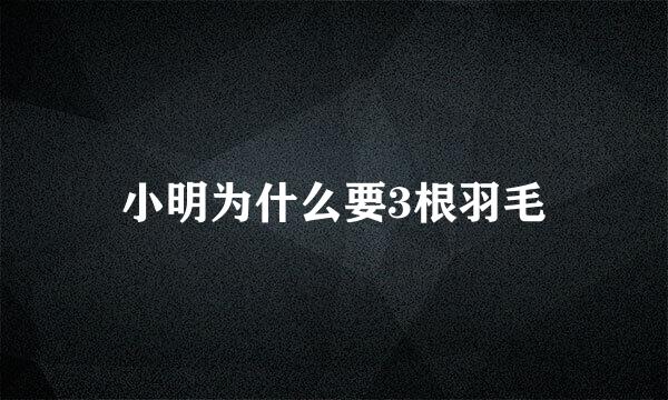 小明为什么要3根羽毛