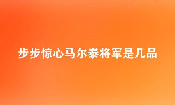 步步惊心马尔泰将军是几品