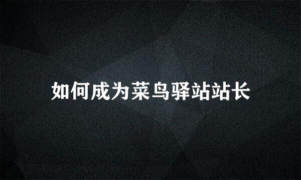 如何成为菜鸟驿站站长