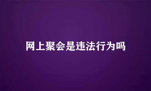 网上聚会是违法行为吗