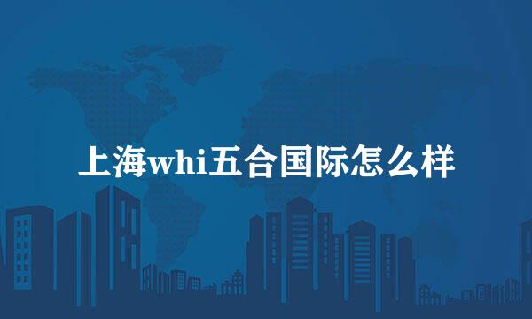 上海whi五合国际怎么样