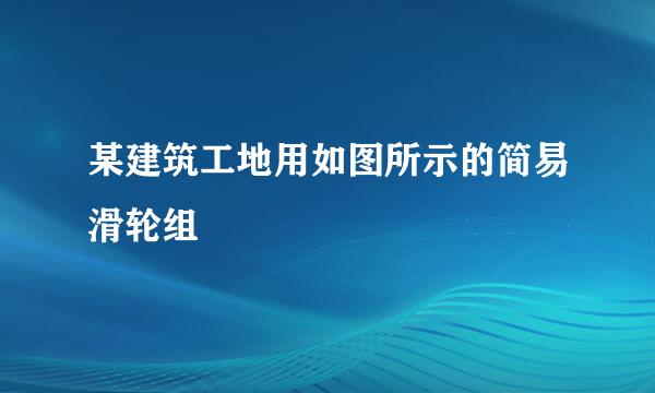 某建筑工地用如图所示的简易滑轮组