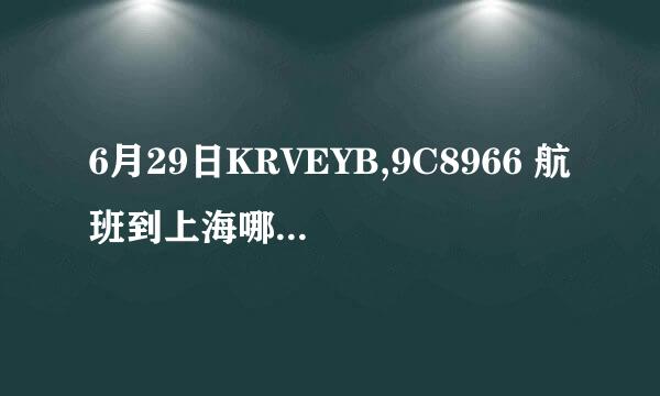 6月29日KRVEYB,9C8966 航班到上海哪个机场 春秋航空公司