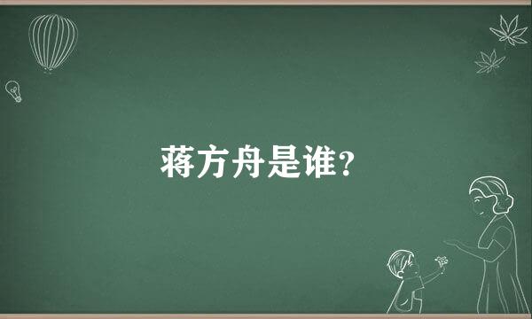 蒋方舟是谁？