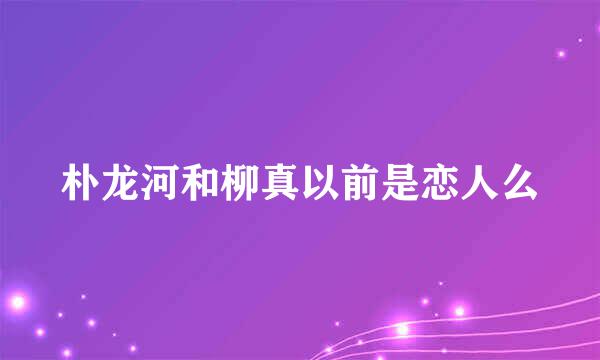 朴龙河和柳真以前是恋人么