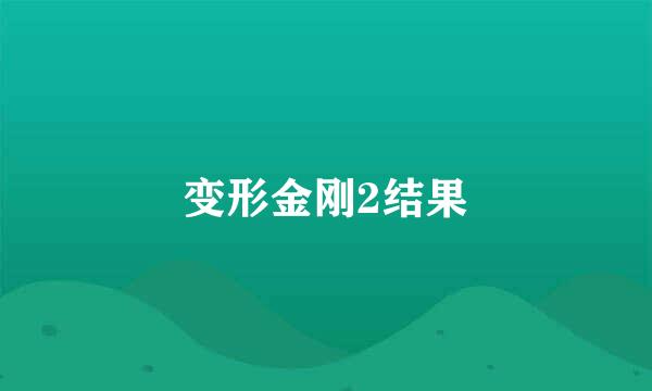 变形金刚2结果