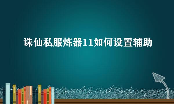 诛仙私服炼器11如何设置辅助