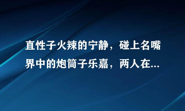 直性子火辣的宁静，碰上名嘴界中的炮筒子乐嘉，两人在节目中为什么吵架