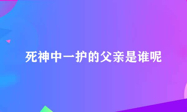 死神中一护的父亲是谁呢