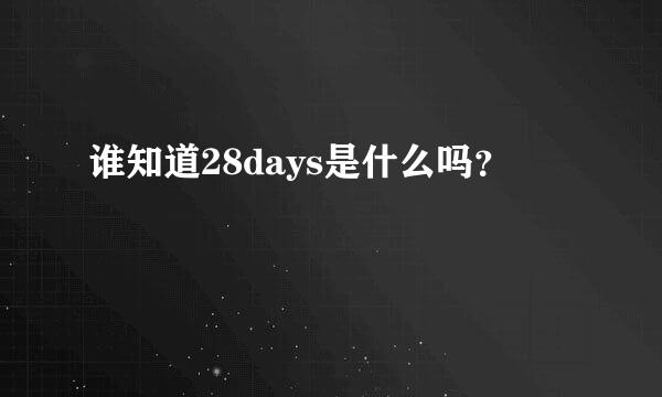 谁知道28days是什么吗？