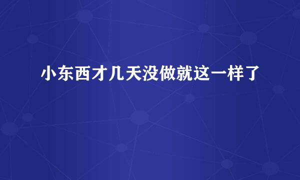 小东西才几天没做就这一样了